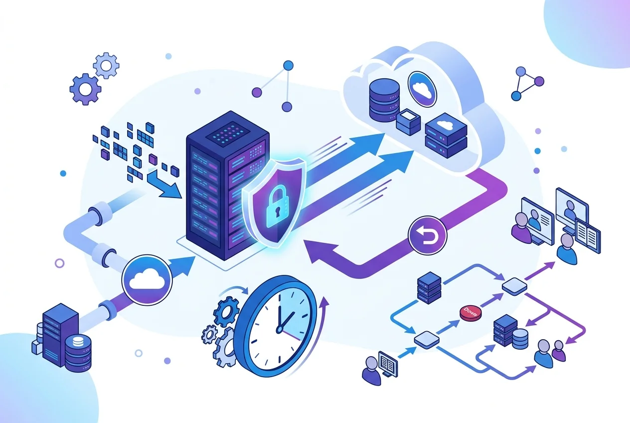 Infografia sobre backup y disaster recovery para plataformas e-learning