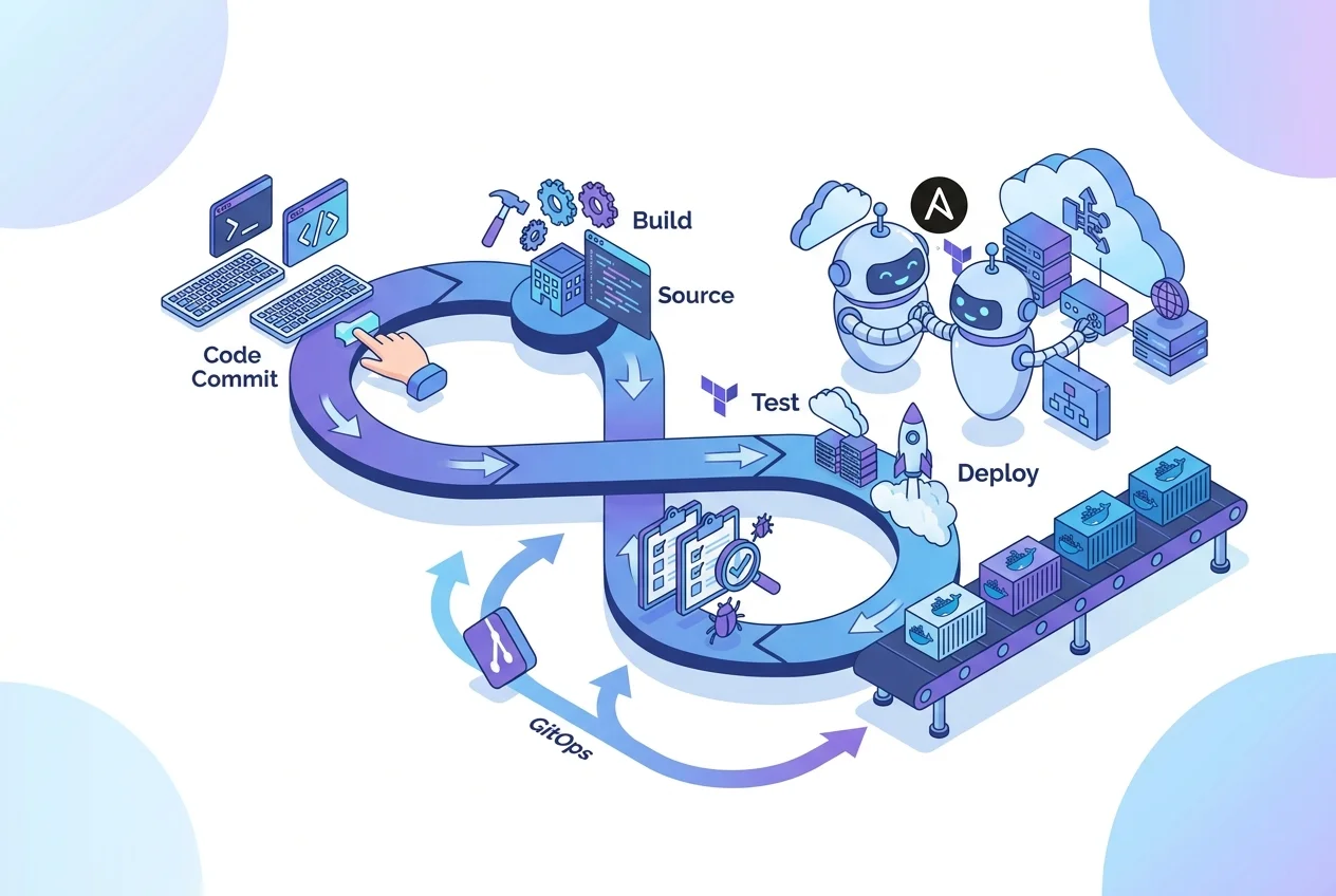 Infografia sobre DevOps y automatizacion de infraestructuras